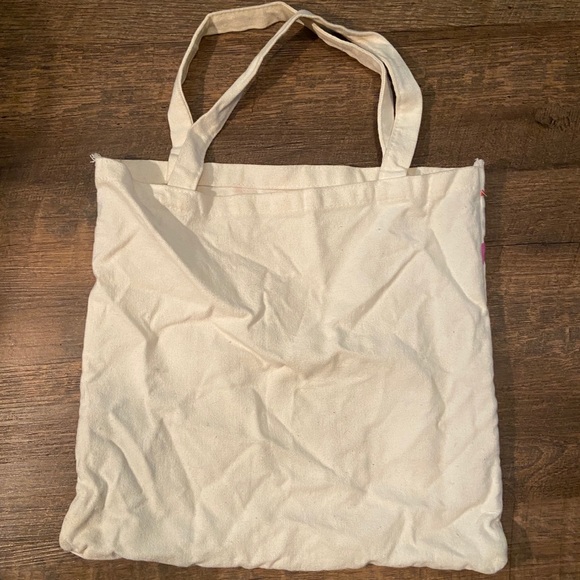 (CLOSET CLOSING FINAL SALE) Cute Starry Rainbow Canvas Tote Bag - Picture 2 of 2